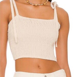 Women’s Revolve Krisa Smocked Tie Tank Size Small NWT